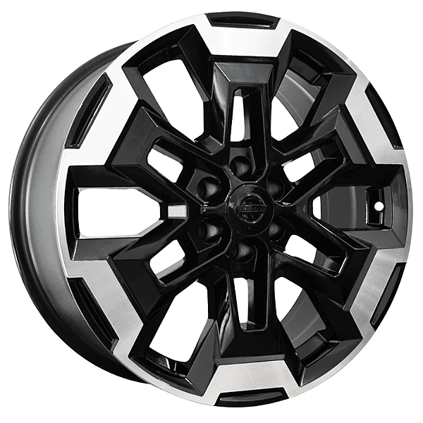 Jogo de Rodas KR S51 NISSAN FRONTIER Aro 20 / tala 8,5 / furação 6x114 Offset 35 Preto Diamantado