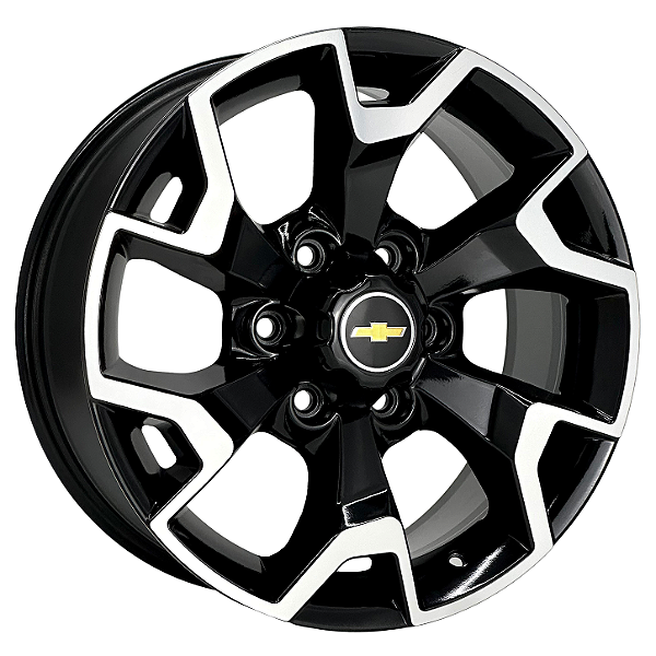 Jogo de Rodas KR S57 Nova S10 Aro 20 / tala 8,5 / furação 6x139 Offset 33 Preto Diamantado e Grafite Diamantado