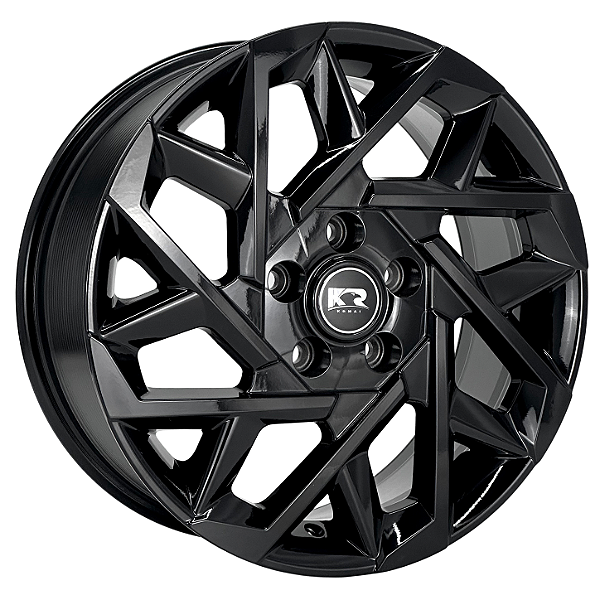 Jogo de Rodas KR S61 ULTIMATE Aro 16 / tala 6 / furação 4x100 e 5x114 Offset 43 Preto e Preto Diamantado