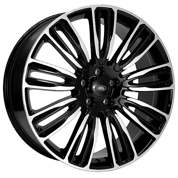 Jogo de Rodas KR L04 MODELO RANGE ROVER VELAR Aro 22 / tala 9 / furação 5x120 Offset 45 Preto Diamantado