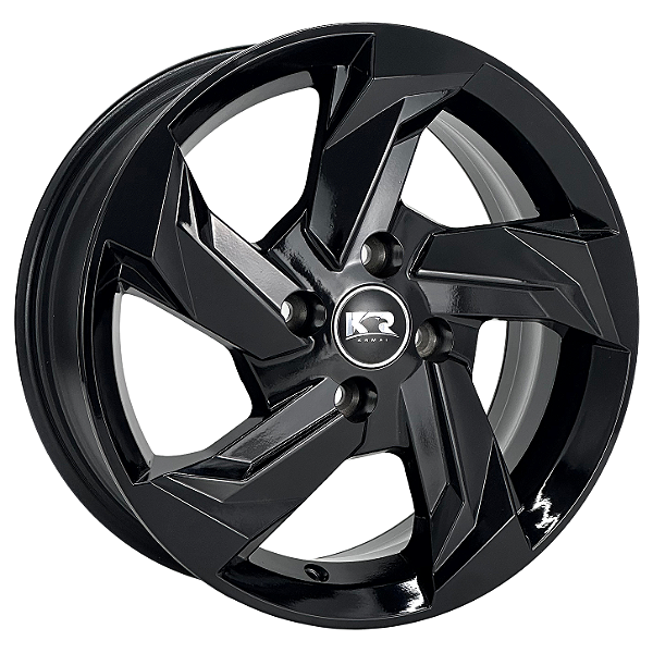 Jogo de Rodas KR K60 Modelo Esportivo Aro 15 / tala 6 / furação 4x100 Offset 36 Preto