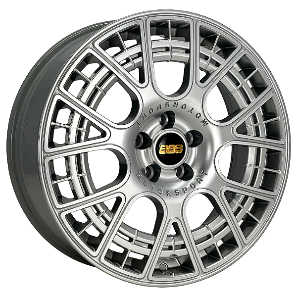 Jogo de Rodas KR K75 MODELO BBS AERO Aro 18 / tala 7 / furação 5x105, 5x108 e 5x110 Offset 40 Prata Diamantado