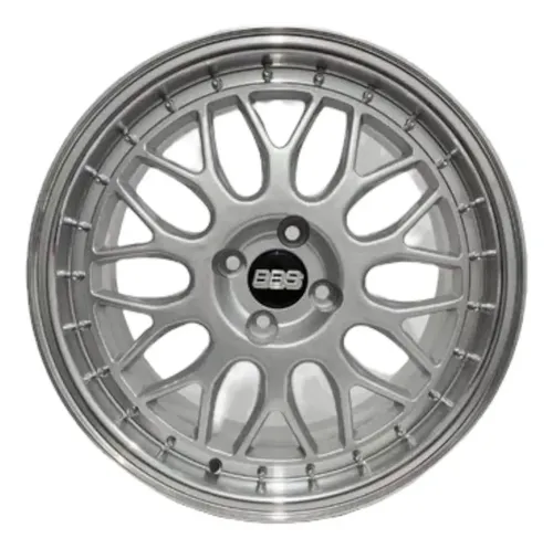 Jogo de Rodas KR NV37 ESTILO BBS Aro 17 / tala 7 / furação 4x99 e 5x100 Offset 40 Prata Diamantada