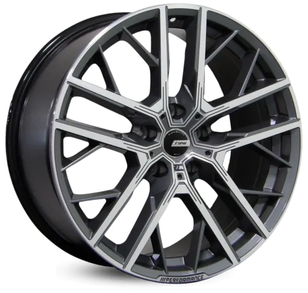 Jogo de Rodas RAW BMW B36 Aro 19 / tala 8 / furação 5x112 Offset 27 e 42 Preto Diamantado