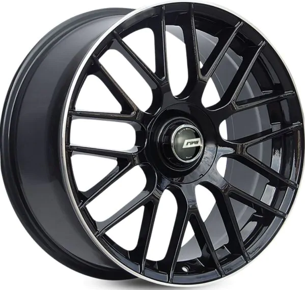 Jogo de Rodas RAW M01 Aro 20 / tala 8 / furação 5x112 Offset 45 Preto Borda Diamantado