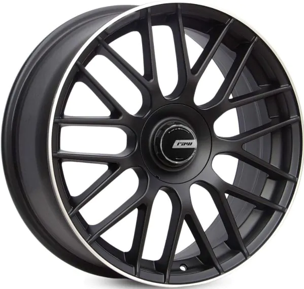 Jogo de Rodas RAW Mercedes-Benz S63 Aro 18 / tala 8 e 8,5 / furação 5x112 Offset 45 e 50 Preto Fosco Diamantado e Preto Diamantado