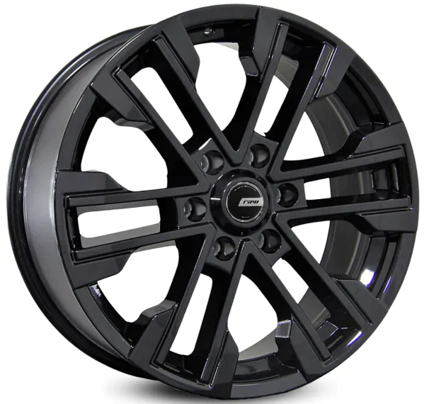 Jogo de Rodas RAW Wheels MT01 Aro 22 / tala 9 / furação 6x139 Offset 45 e 30 Preto e Preto Diamantado