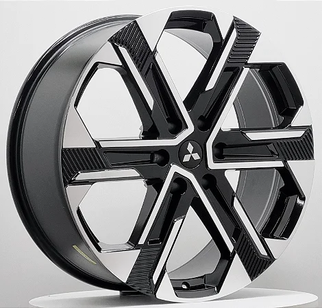 Jogo de Rodas RAW Wheels MT02 Aro 22 / tala 9 / furação 6x139 Offset 45 Preto Diamantado