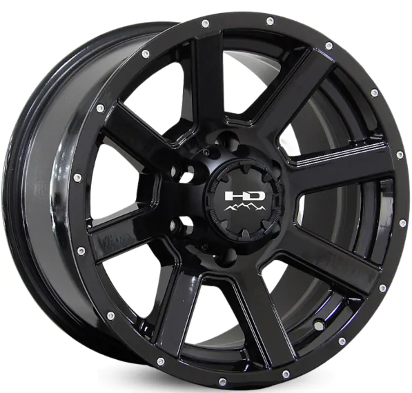 Jogo de Rodas RAW Off-Road HD OR-02 Aro 17 / tala 9 / furação 6x139 e 6x139,7 Offset 15 e -12 Preto, Preto Fosco e Preto Fosco Borda Diamantada