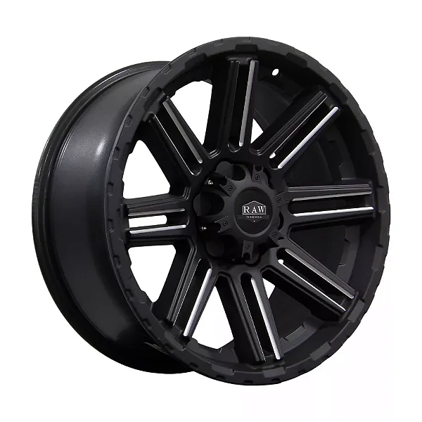 Jogo de Rodas RAW Off-Road HD OR-04 Aro 18 / tala 8,5 / furação 5x108 e 5x120 Offset 20 Preto Fosco e Preto