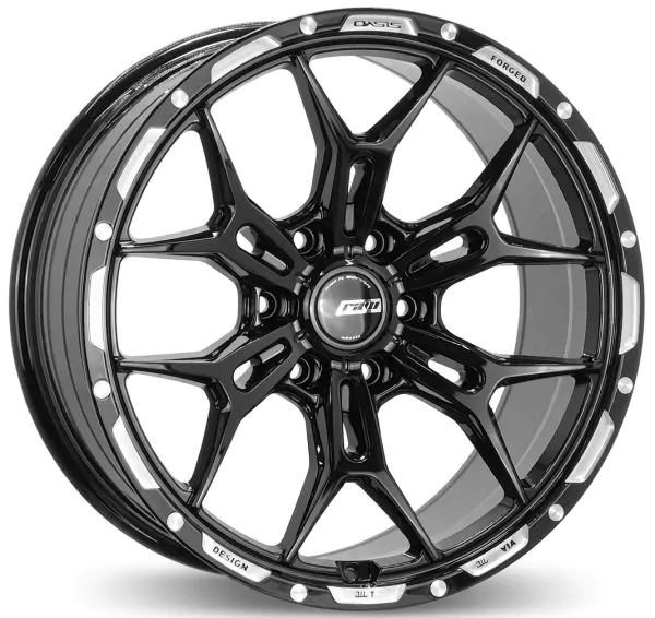 Jogo de Rodas RAW Oasis Aro 18 / tala 9 / furação 6x139 Offset 0 Preto Diamantado