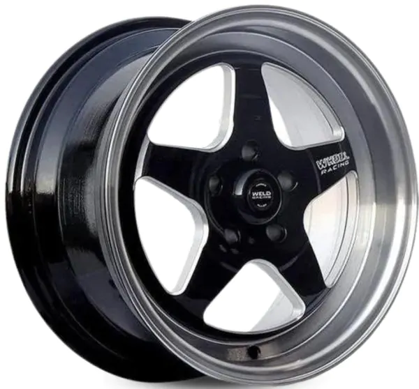 Jogo de Rodas KR C14 WELD RT-S Aro 15 / tala 4 e 8 / furação 4x100 e 5x114 Offset -10 e 20 Preto Diamantado