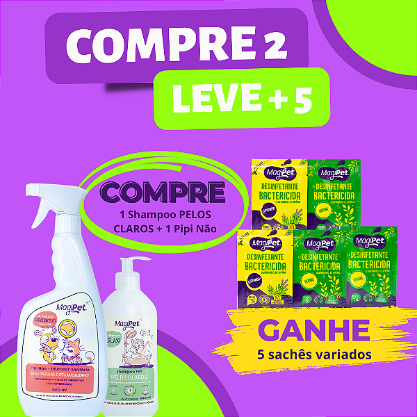 PIPI NÃO 500ML + SHAMPOO PELOS CLAROS 400ML