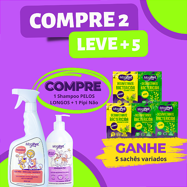 PIPI NÃO 500ML  + SHAMPOO PELOS LONGOS 400ML