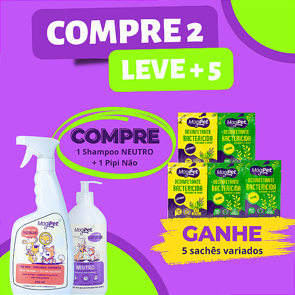 PIPI NÃO 500ML  + SHAMPOO NEUTRO 400ML