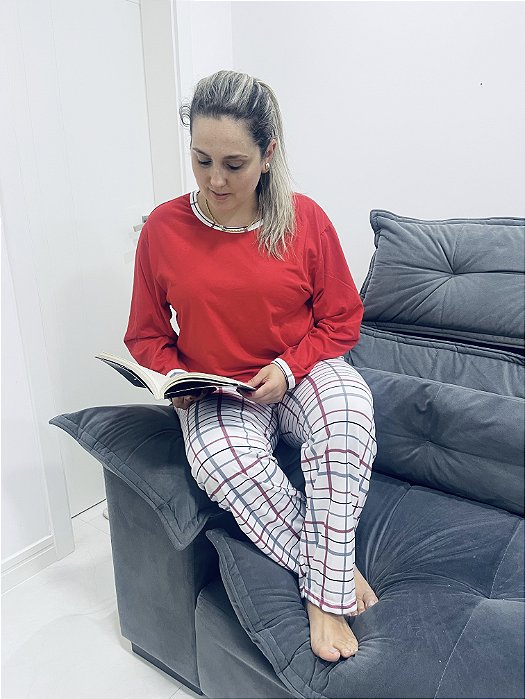 Pijama Longo Xadrez Bella