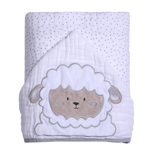 Toalha De Banho Soft Papi C/ Capuz Bord. 90cm X 75cm 01 Un