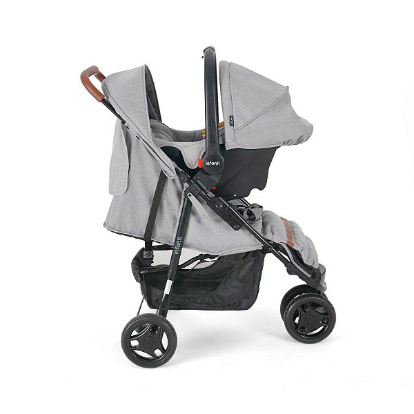 Carrinho e Bebê Conforto Breeze Travel System TS DUO Infanti Cinza