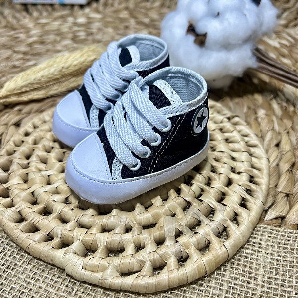 Tênis Converse Sapatilhas All Star Bebe Tênis All Star Preto Art