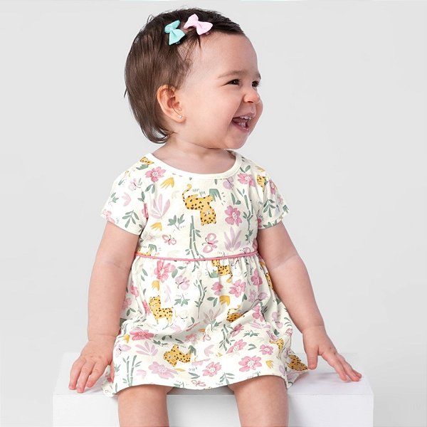 Vestido para Bebê Malha 100% Algodão
