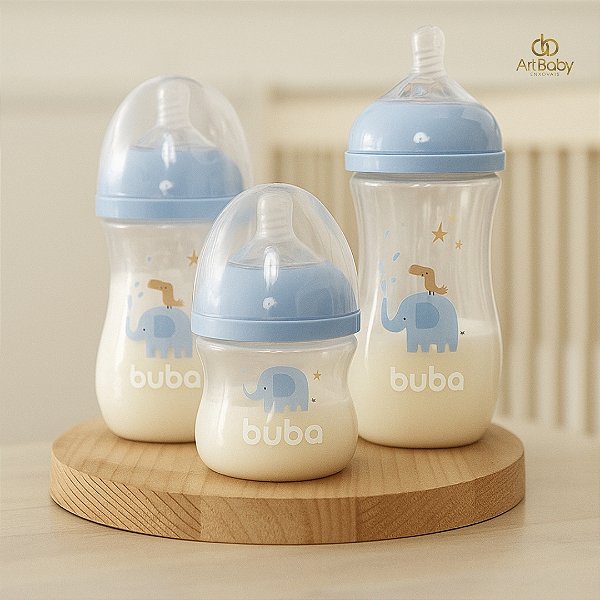 Kit 3 Mamadeira Anticólica Easy Flow Elefante Buba 120-270-330ml