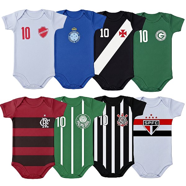 Body Bebê Temático de Time de Futebol