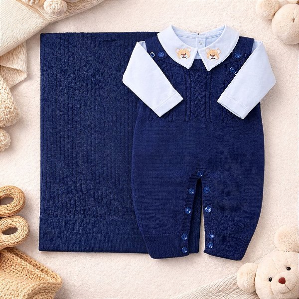 Saída Maternidade Jardineira Madri Tijolinho