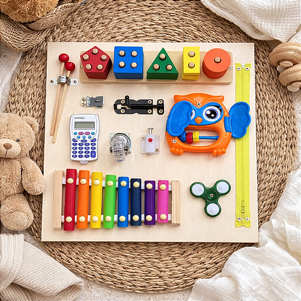 Painel Sensorial Montessori – Brinquedo Educativo