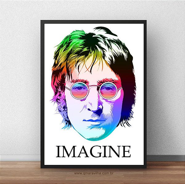 Placa Decorativa Imagine John Lennon