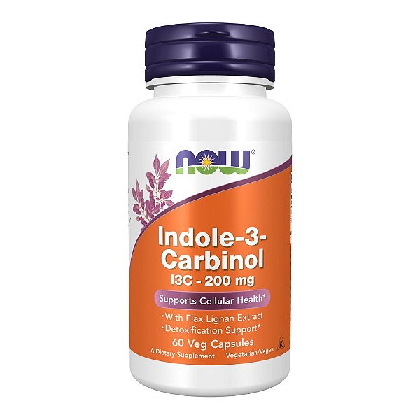NOW Foods, Indole-3-Carbinol (I3C) 200mg 60 Cápsulas