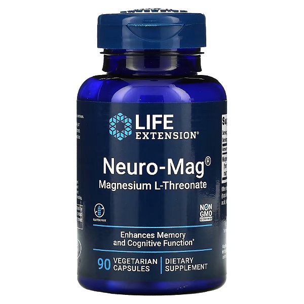 Life Extension, Neuro-Mag Magnésio L-Treonato 90 Cápsulas