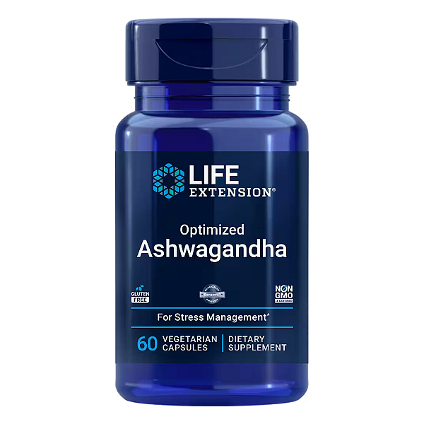 Ashwagandha Otimizada 125mg 60 Cápsulas Life Extension