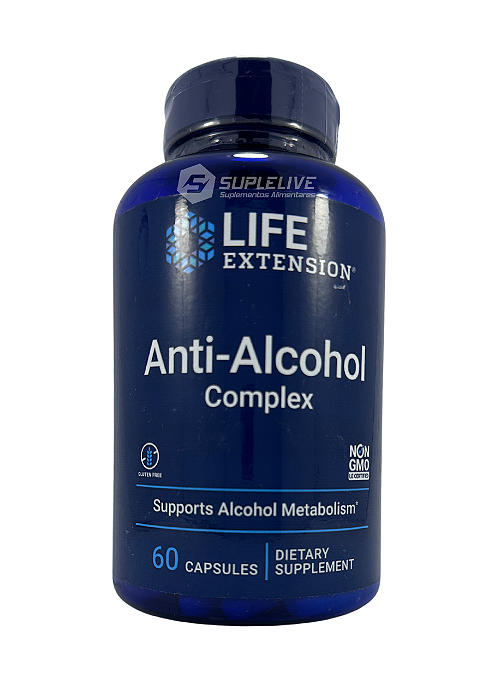 Life Extension, Complexo Antialcool 60 Cápsulas