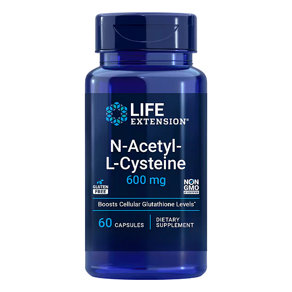 NAC N-acetil-L-cisteína 600mg 60 Cápsulas Life Extension