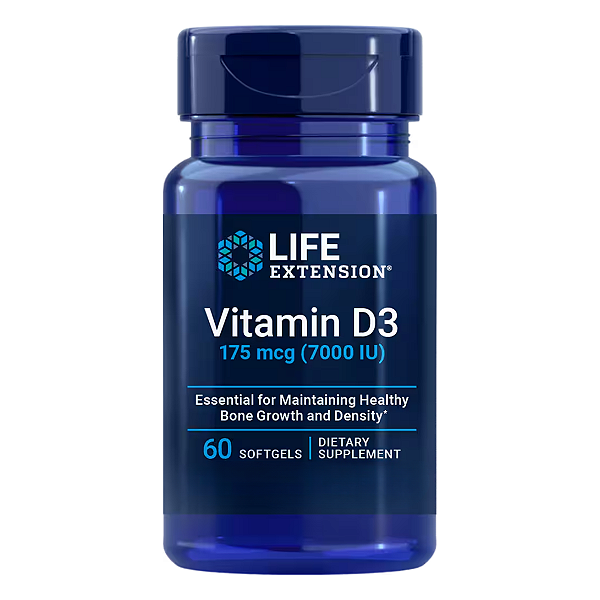 Vitamina D3 175mcg 7000UI 60 Softgels Life Extension