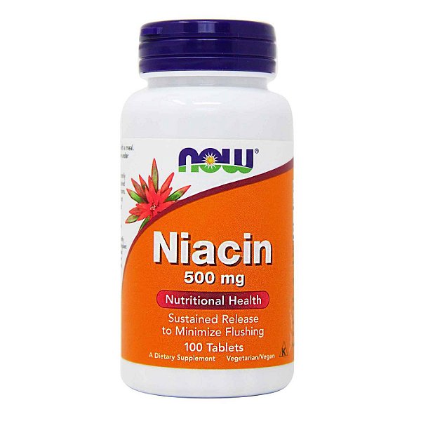 NOW Foods, Vitamina B3 Niacina 500mg 100 Comprimidos