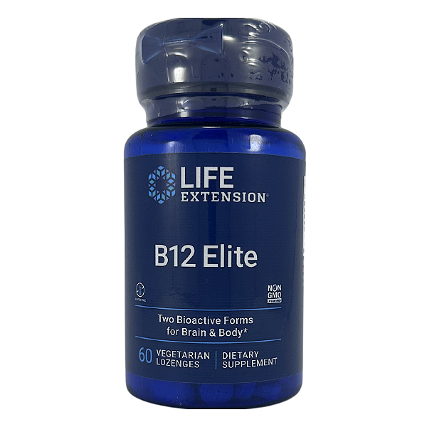 Life Extension, Vitamina B12 Elite, 60 Pastilhas