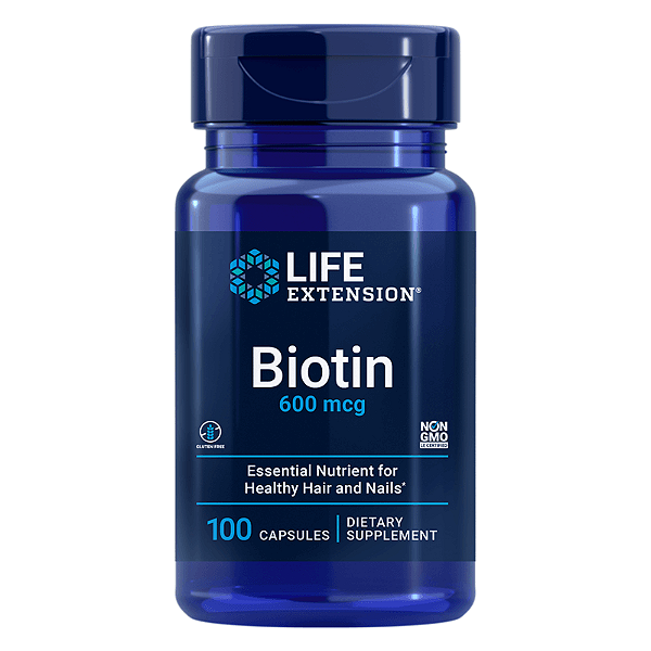 Biotina 600mcg 100 Cápsulas Life Extension
