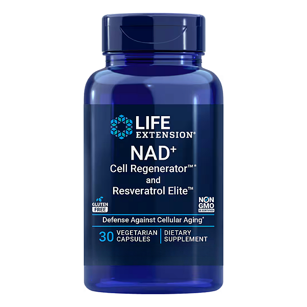 NAD + Cell Regenerator e Resveratrol 300mg 30 Cápsulas Life Extension