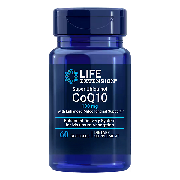 Super Ubiquinol CoQ10 100mg com Suporte Mitocondrial Aprimorado Life Extension