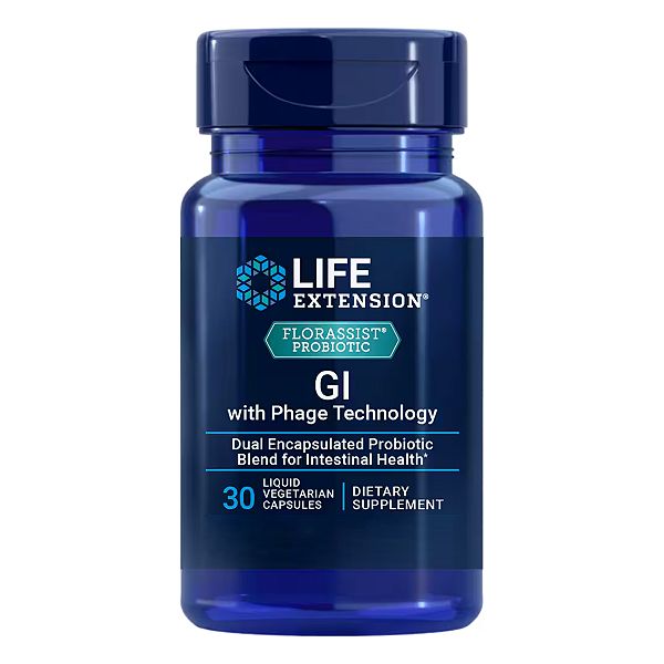FLORASSIST GI com Tecnologia Phage 30 Cápsulas Líquidas Life Extension