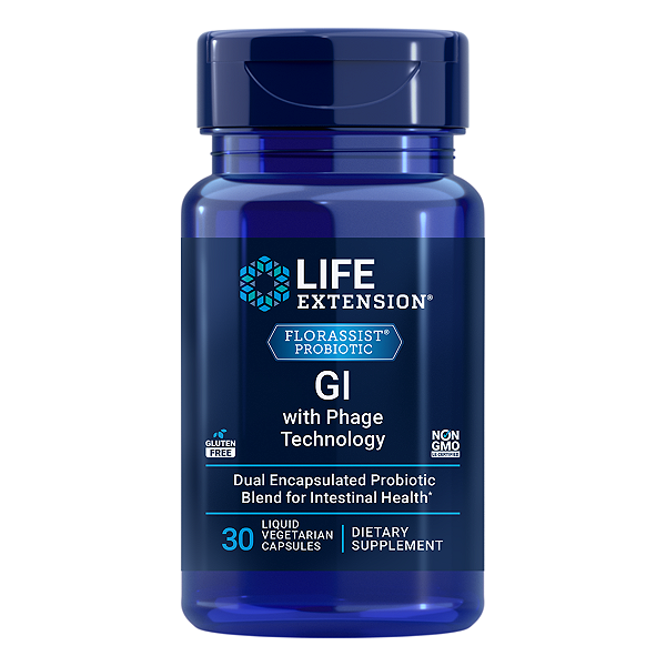 FLORASSIST GI com Tecnologia Phage 30 Cápsulas Líquidas Life Extension