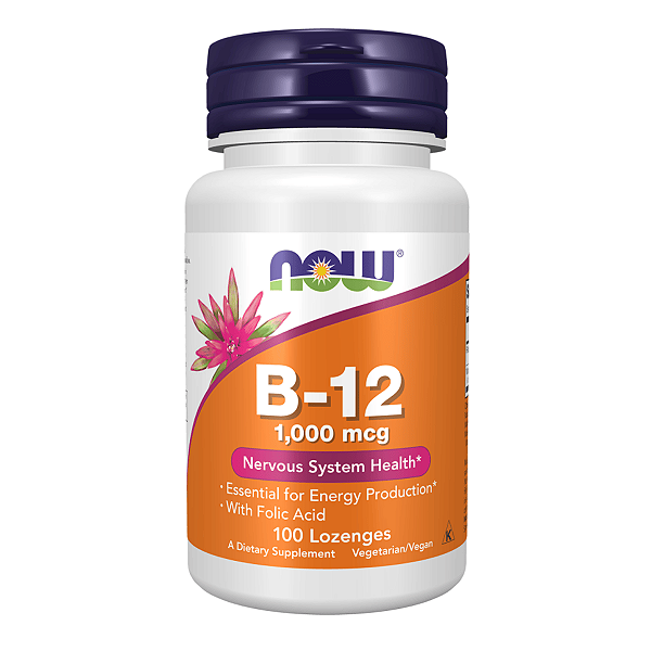 Vitamina B12 1000mcg 100 Pastilhas NOW Foods