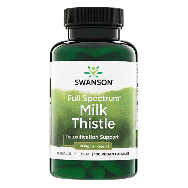 Milk Thistle Extract Extrato de Cardo Mariano 500mg 100 Cápsulas Swason