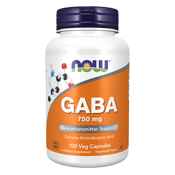 Gaba 750mg 100 Cápsulas NOW Foods