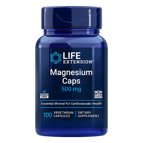 Magnésio 500mg 100 Cápsulas Life Extension