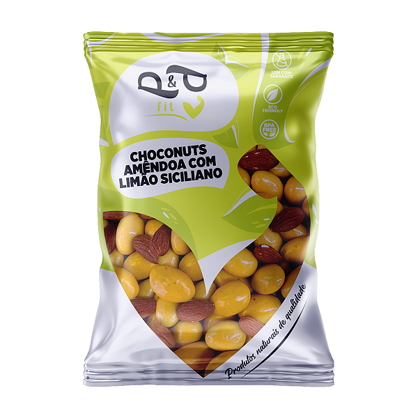 Choconuts P&P Amêndoa Chocolate Limão Siciliano Drageado