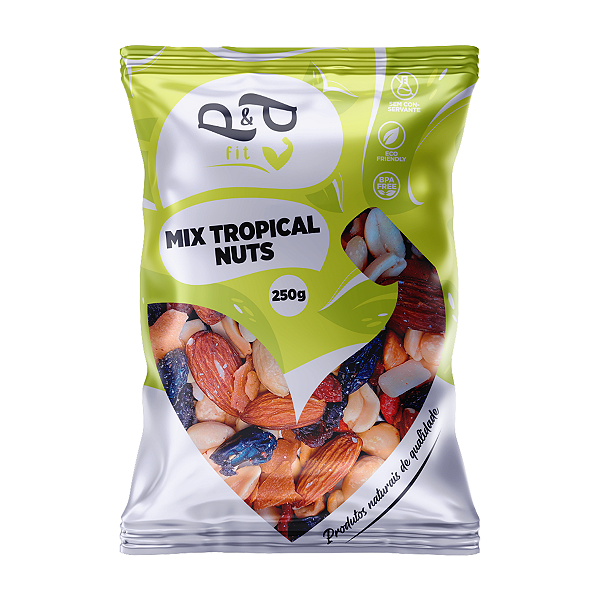Mix Tropical Nuts Castanha Amendoa Amendoim Uva Nozes - P&P