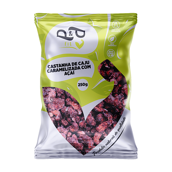 Castanha de Caju Caramelizada com Açaí - P&P