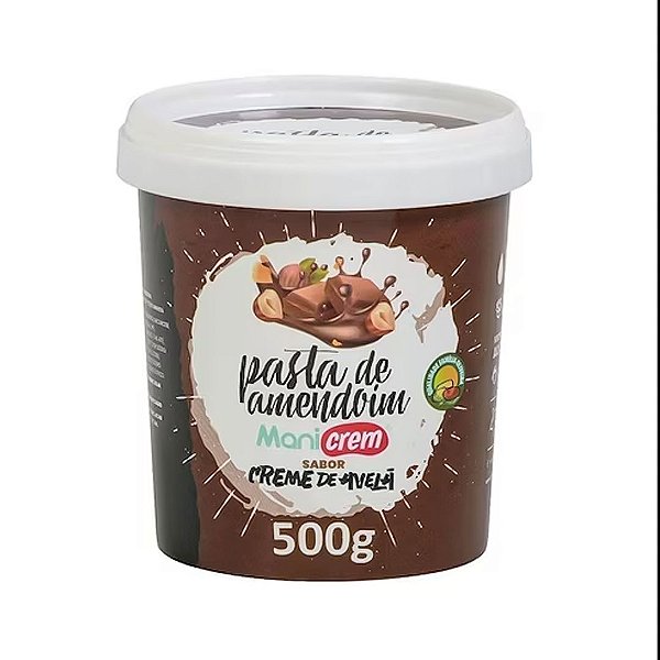 Pasta de Amendoim Sabor Creme de Avelã 500g - ManiCrem